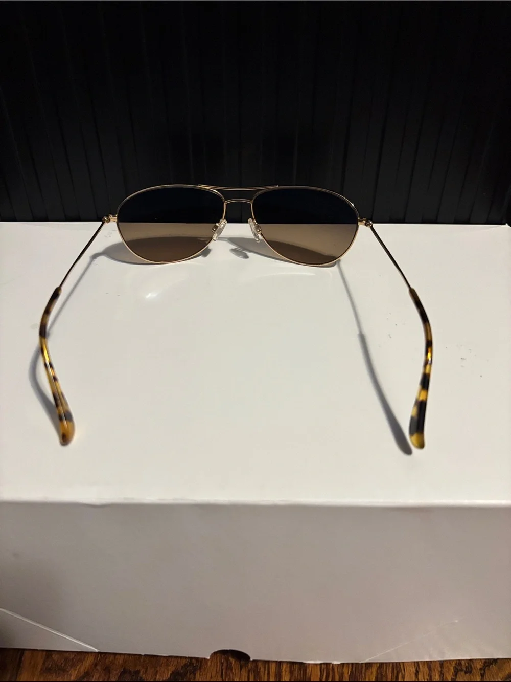 Maui Jim Gold Aviator Sunglasses with Brown Lenses (MJ 245-16)